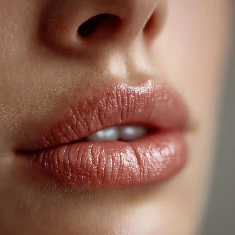 Hyperrealistic Close-Up Lips