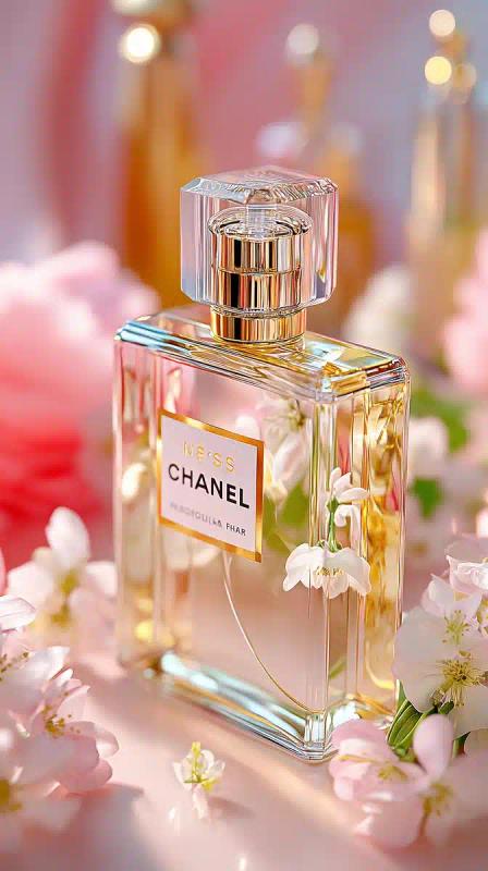 Elegant Chanel Bottle Close-Up