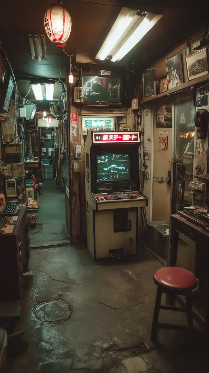 Vintage Computer Room Scene