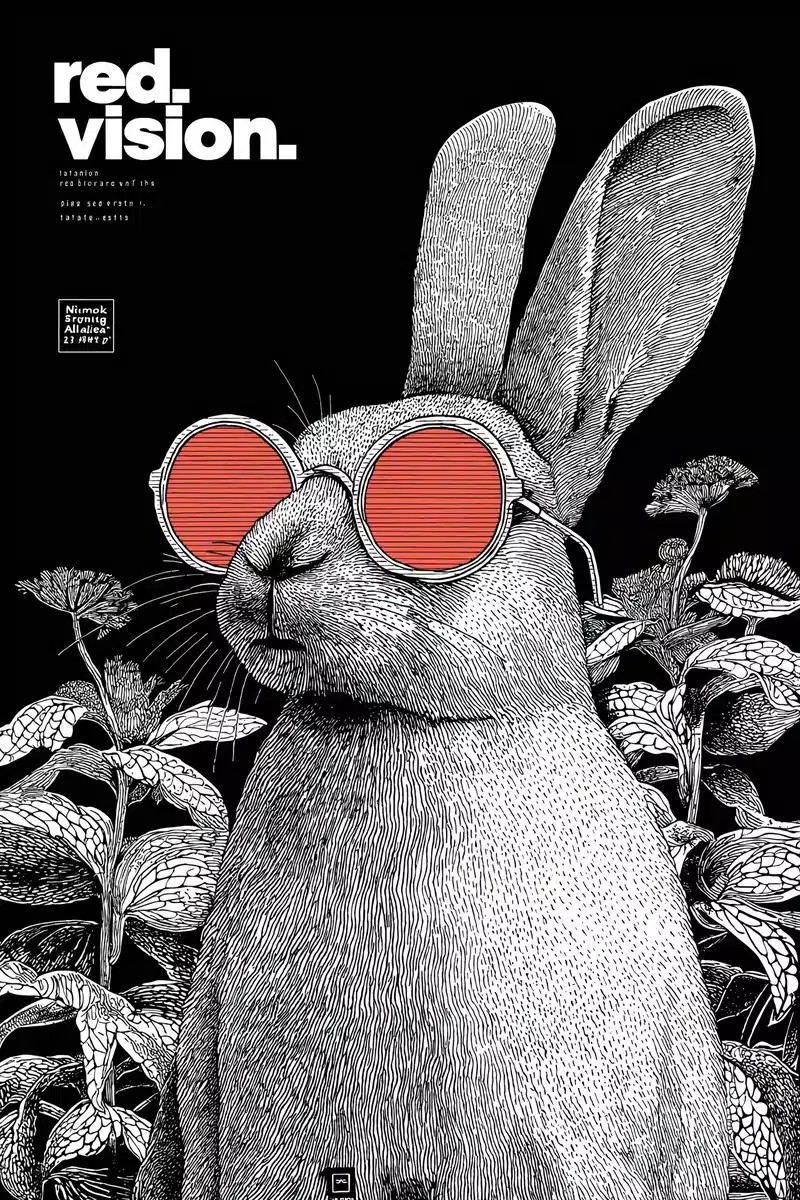 Bauhaus Poster Red Spectacles