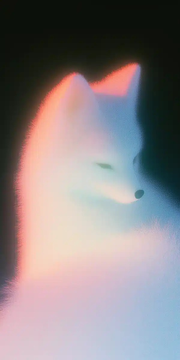 Colorful Snow Fox Vector