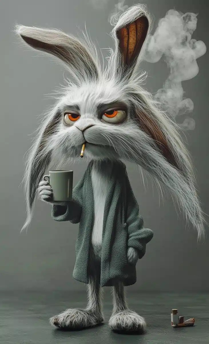 Hyper-Realistic Rabbit Caricature