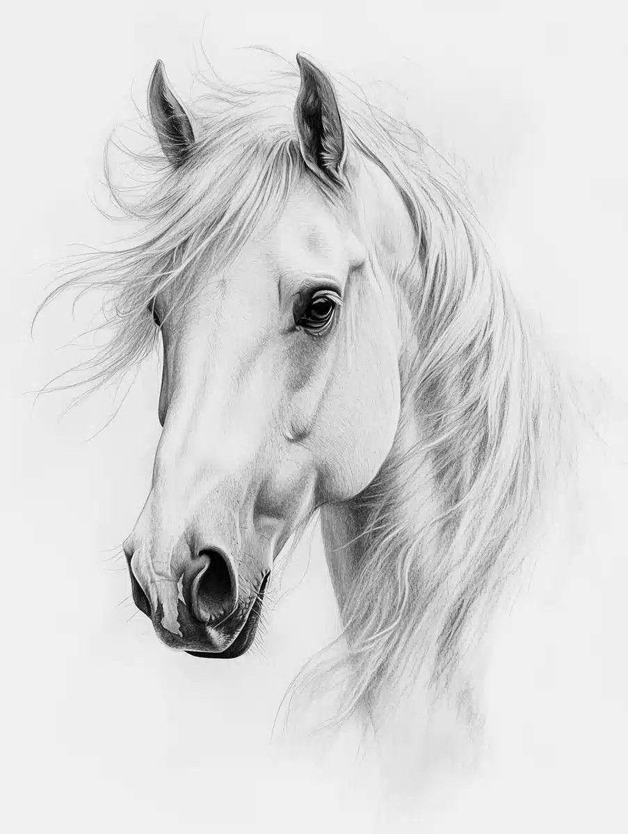 Pencil Drawing of Horse