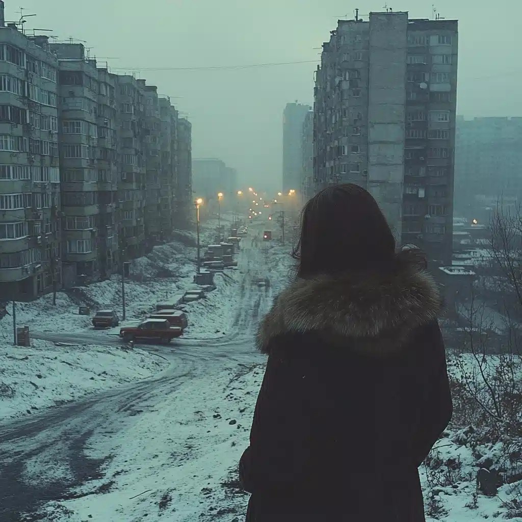 Cinematic Urban Winter Scene