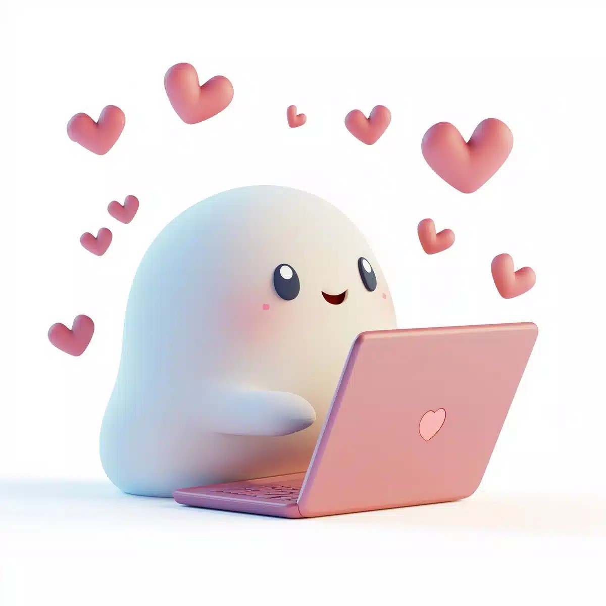 Animated Character with Hearts