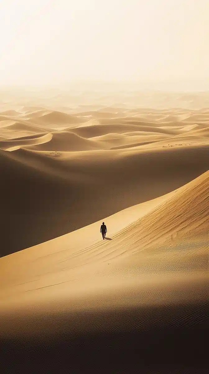 Minimalist Desert Solitude Shot