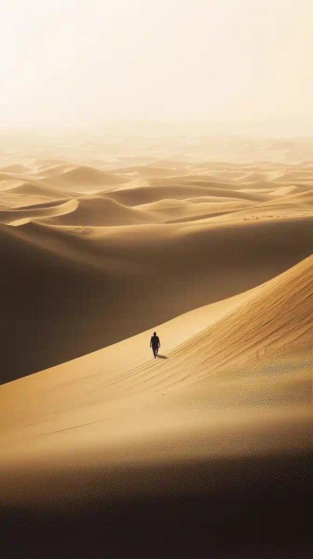 Minimalist Desert Solitude Shot