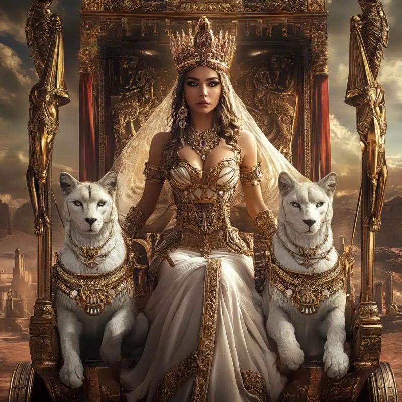 Chariot Tarot Woman Illustration