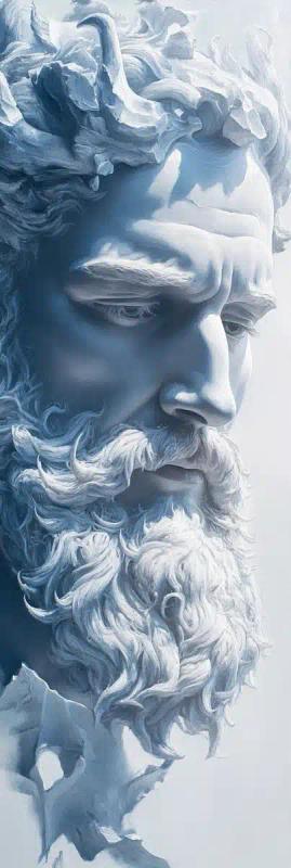 Airbrush Greek God Statue