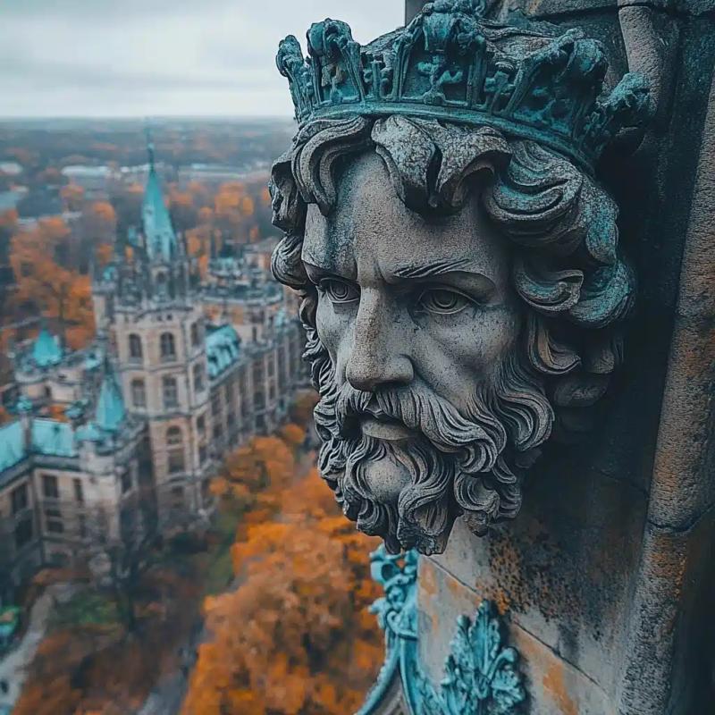 Aerial View of Parliament Statue