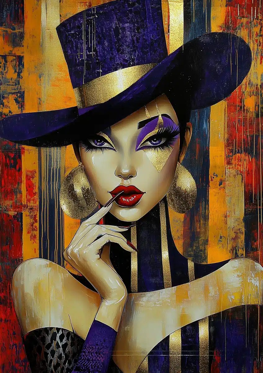 Bohemian Acrylic Portrait