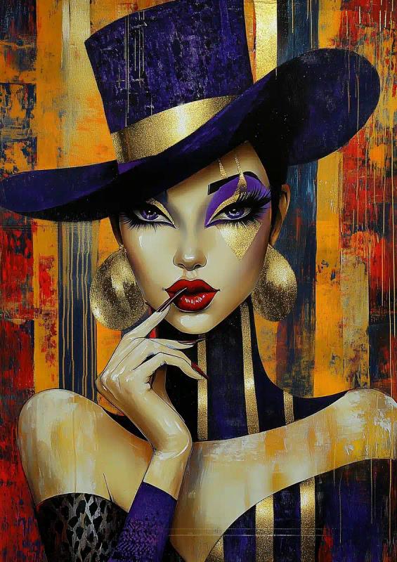Bohemian Acrylic Portrait