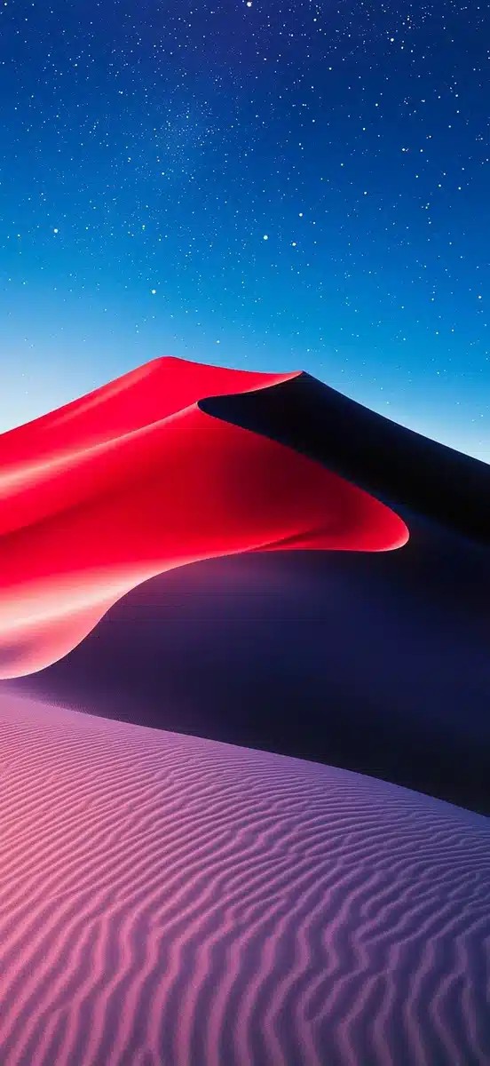 Minimalist Red Dunes Wallpaper