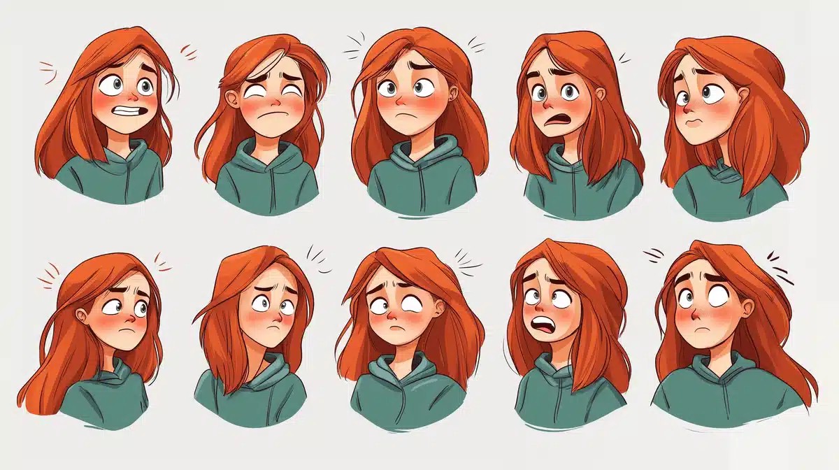 Flat 2D Girl Stickers