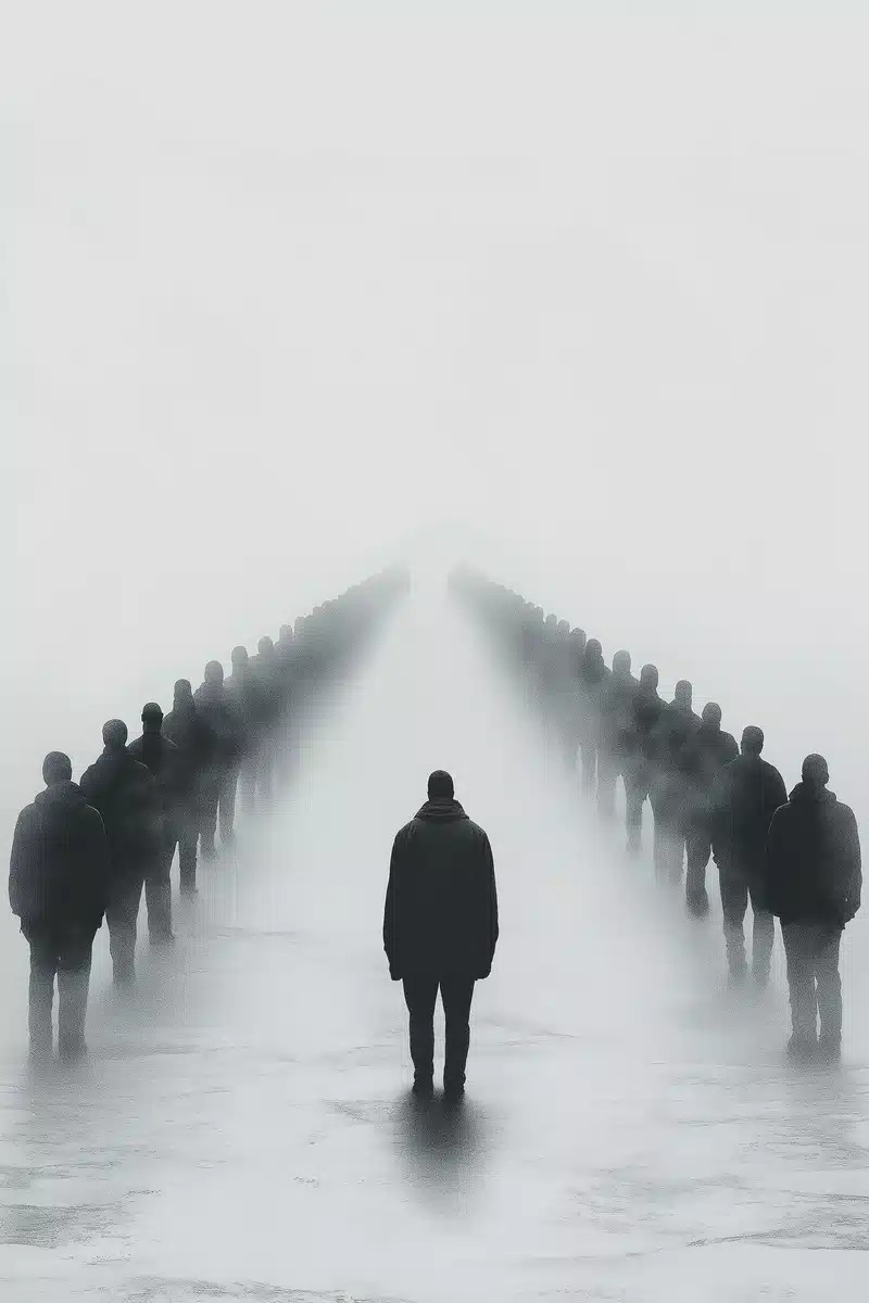 Minimalist Line of Figures