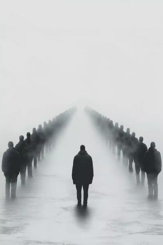 Minimalist Line of Figures