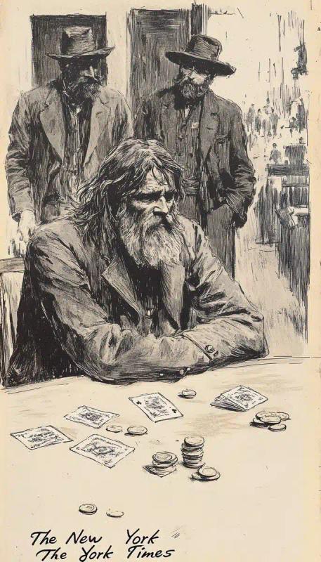 Historical Card Game Illustration