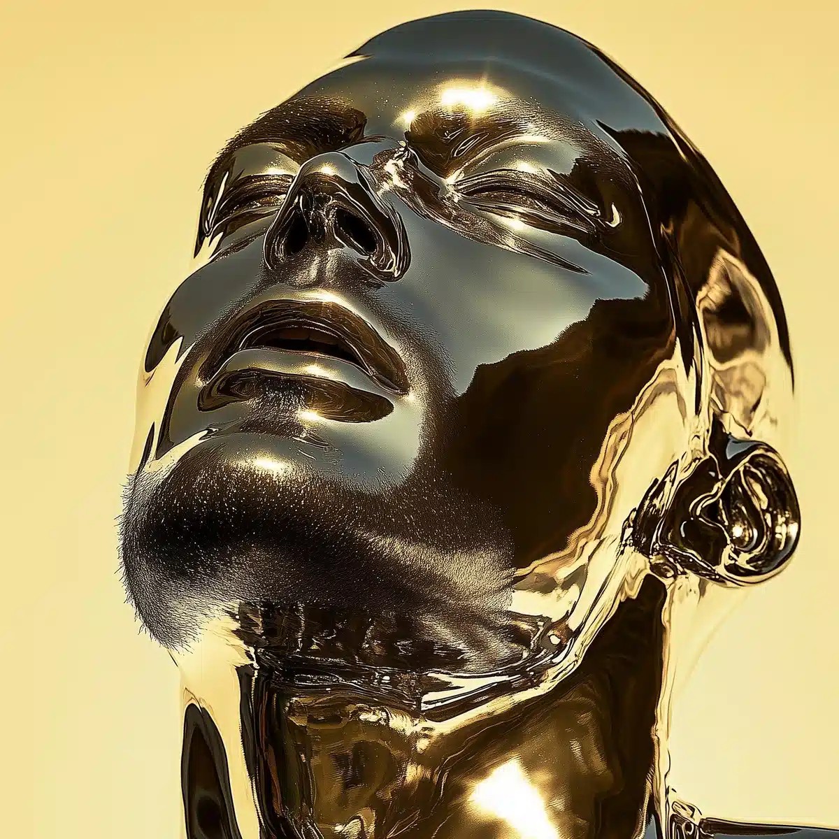 Metallic Robot Portrait Photography