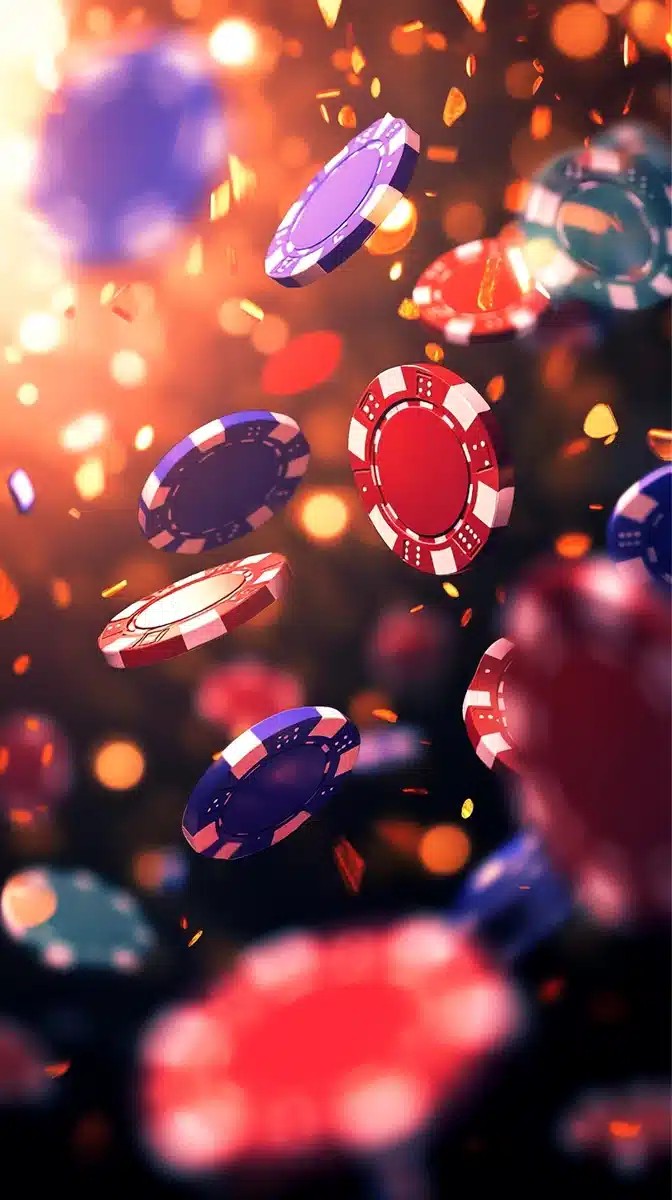 Cinematic Casino Chips Falling