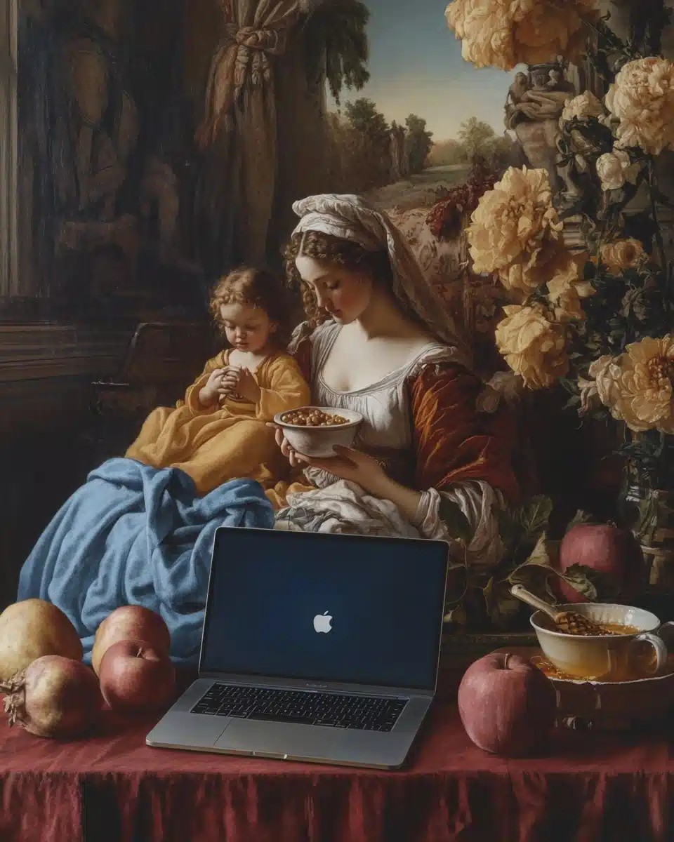 Renaissance Venus with MacBook