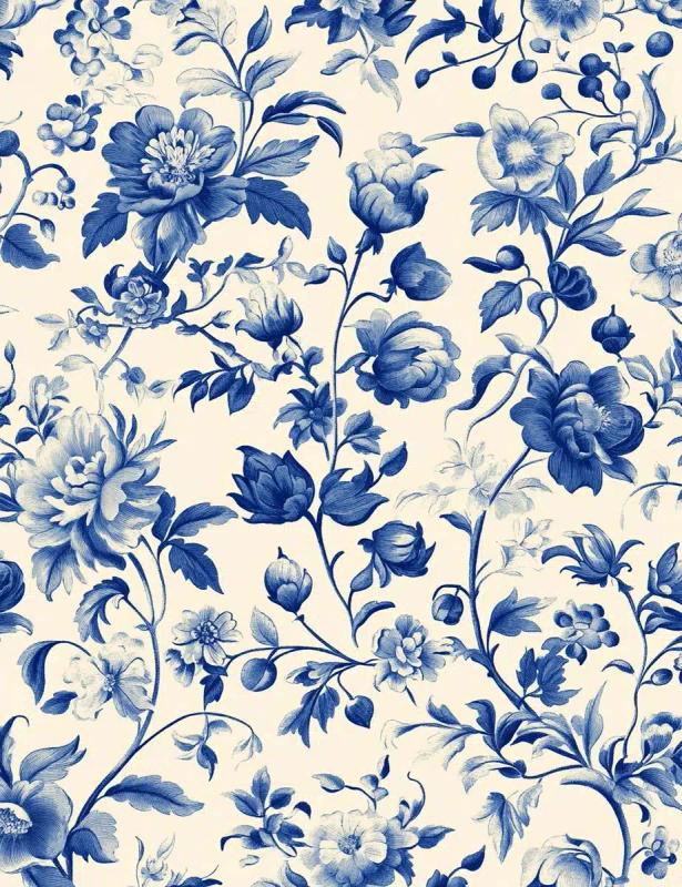 French Toile Floral Design