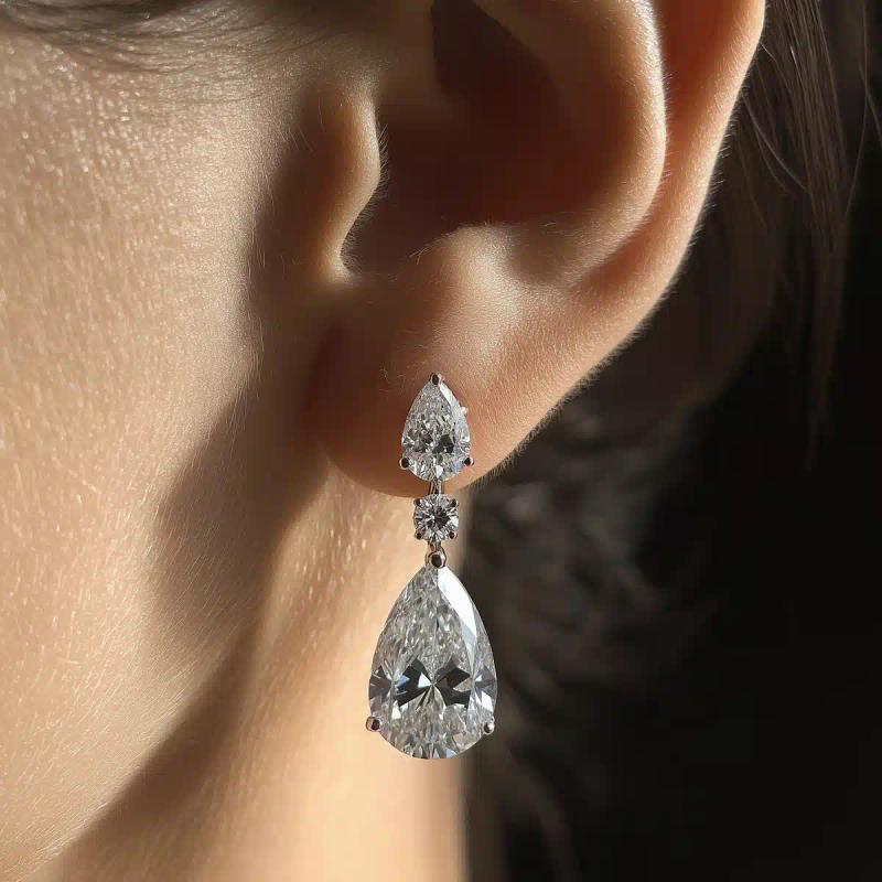 Hyper-Realistic Diamond Earrings