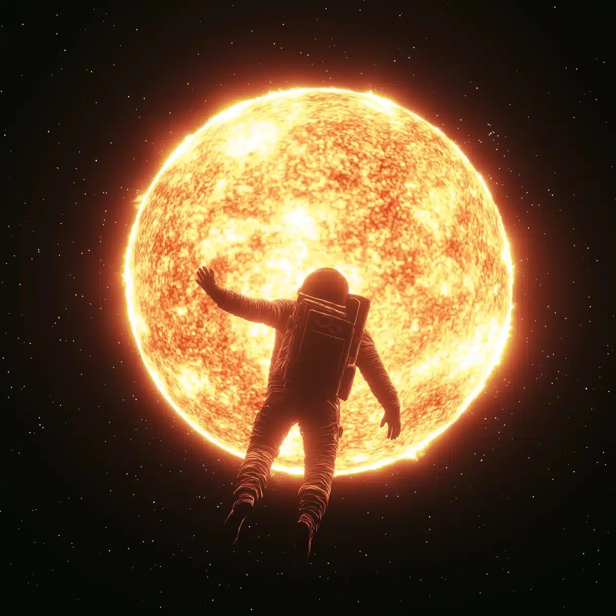 Astronaut Reaching for Sun