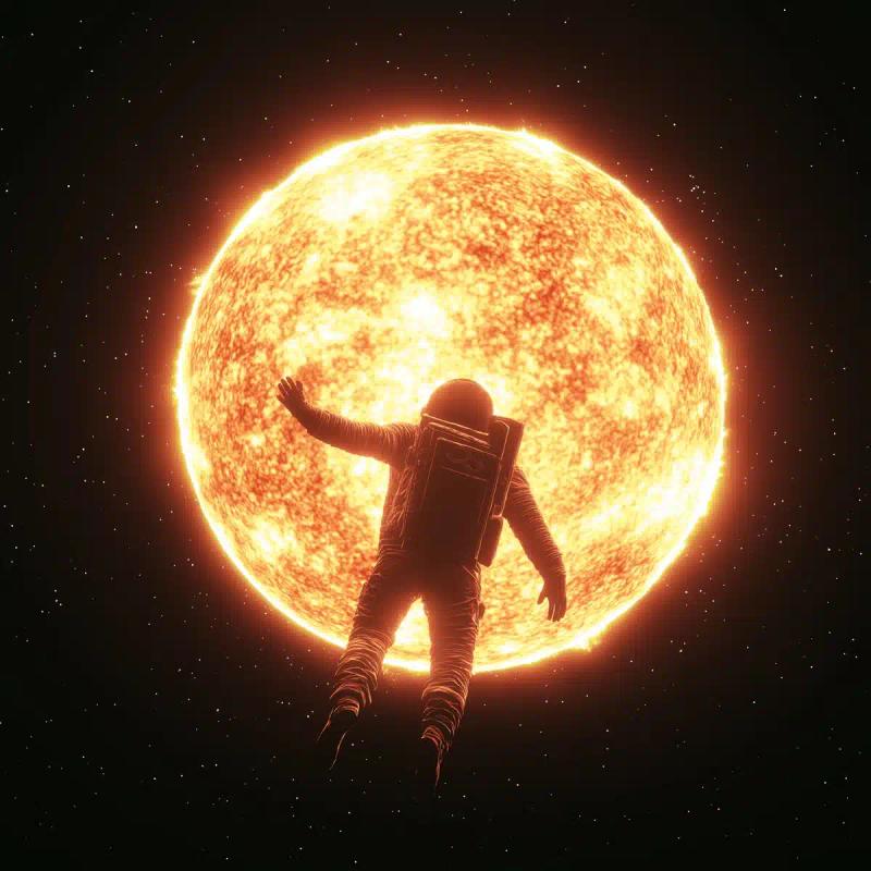 Astronaut Reaching for Sun