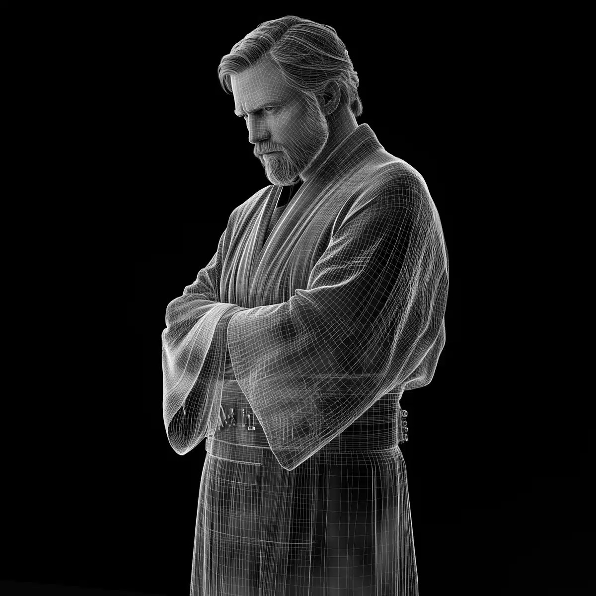 3D Obi-Wan Kenobi Hologram