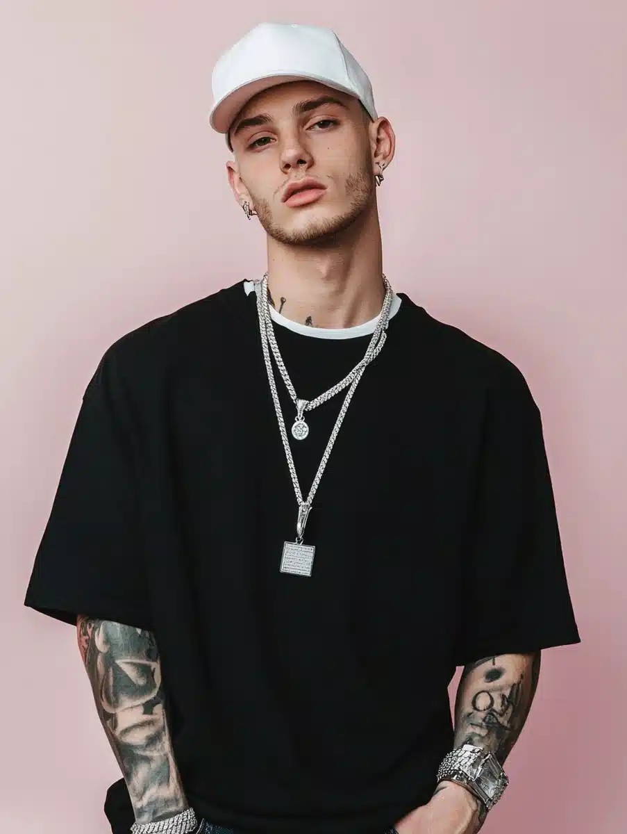 Fashionable Hip-Hop Male Portrait