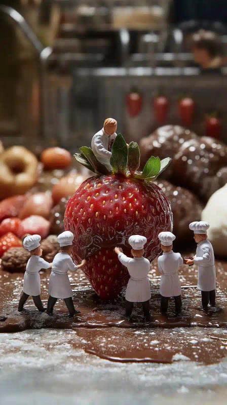 Miniature Chefs in Kitchen