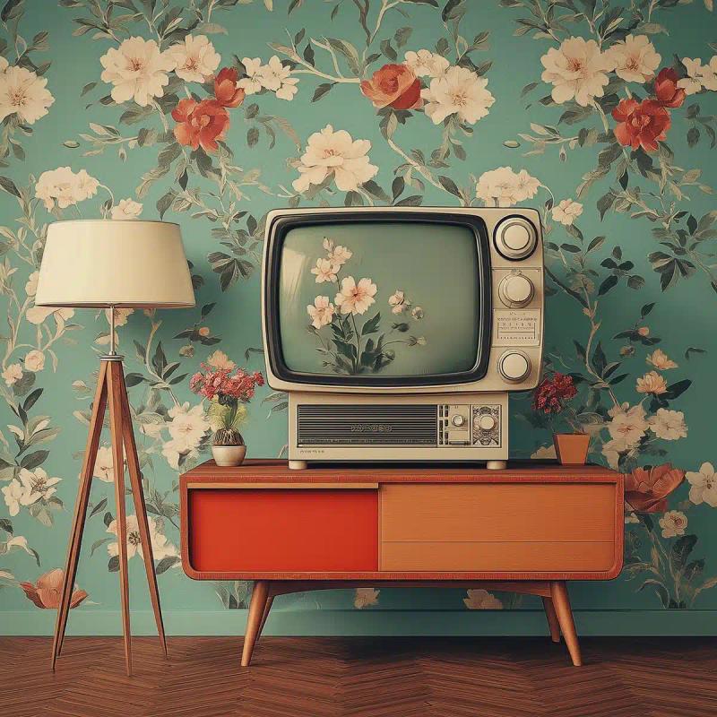 Vintage Living Room Illustration
