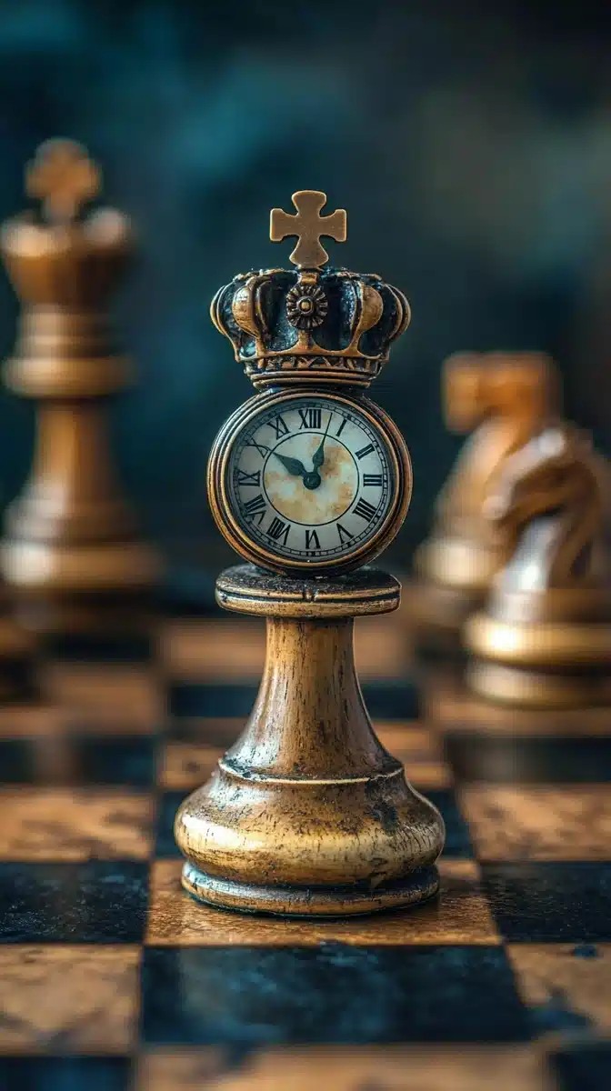 Steampunk Chessboard with Clocks