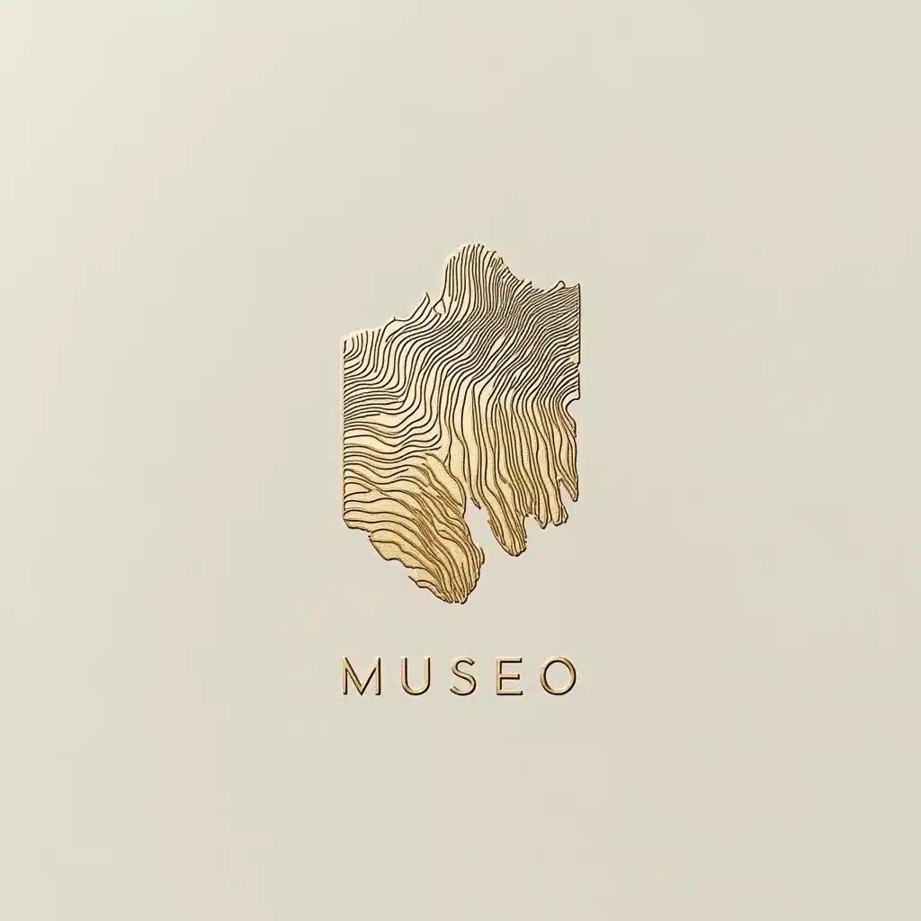 Minimalistic Gilded Map Logo