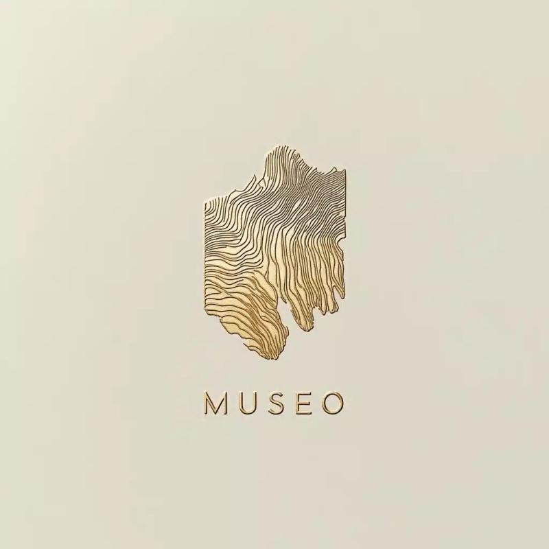 Minimalistic Gilded Map Logo
