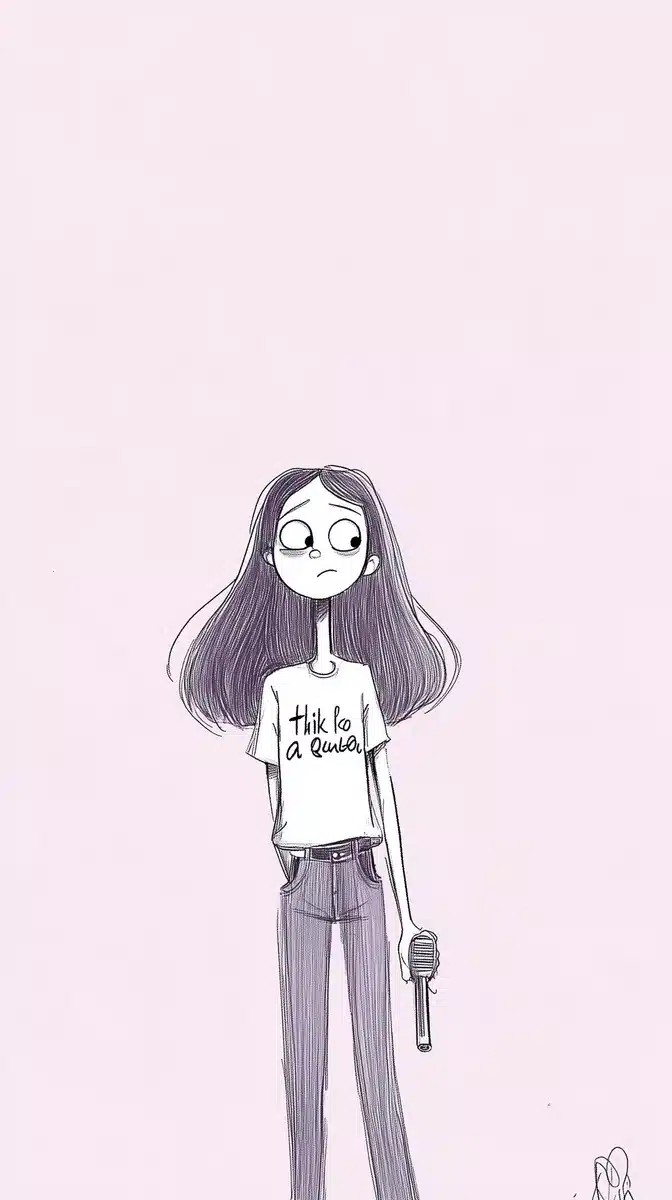 Minimalist Cartoon Comedian