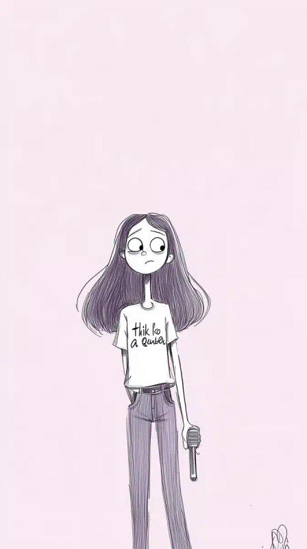Minimalist Cartoon Comedian