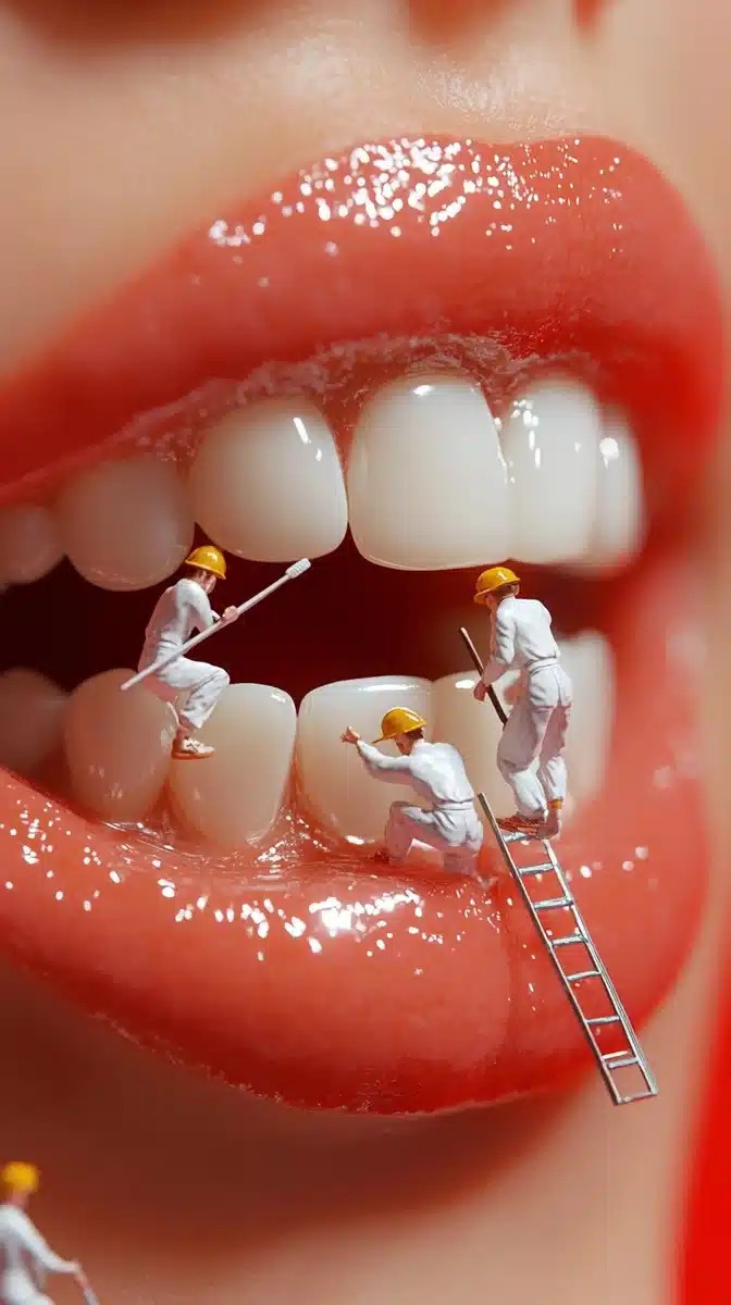 Surreal Dental Maintenance Scene
