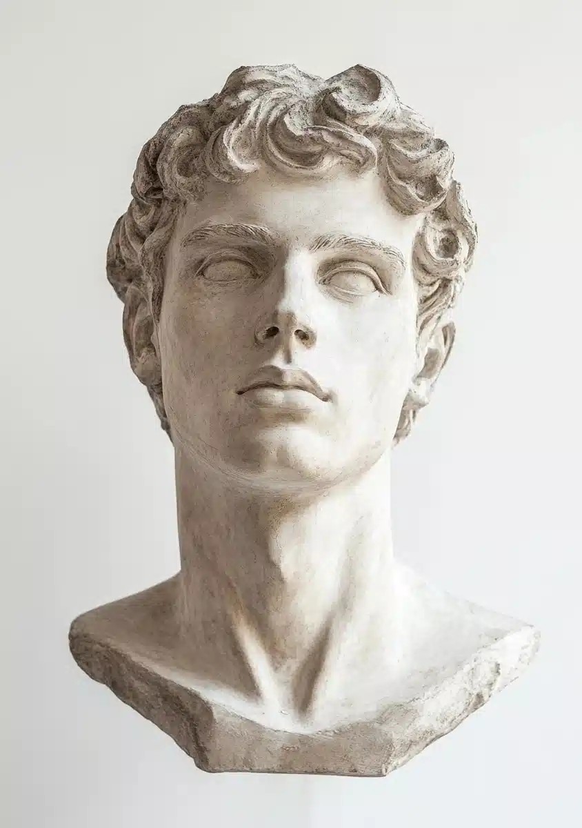 Plaster Bust of Young Man