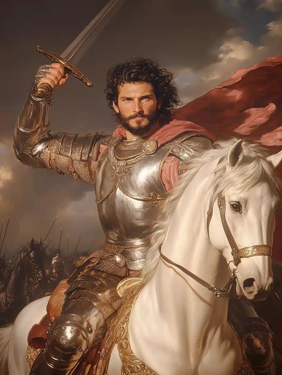Renaissance Gladiator on Stallion