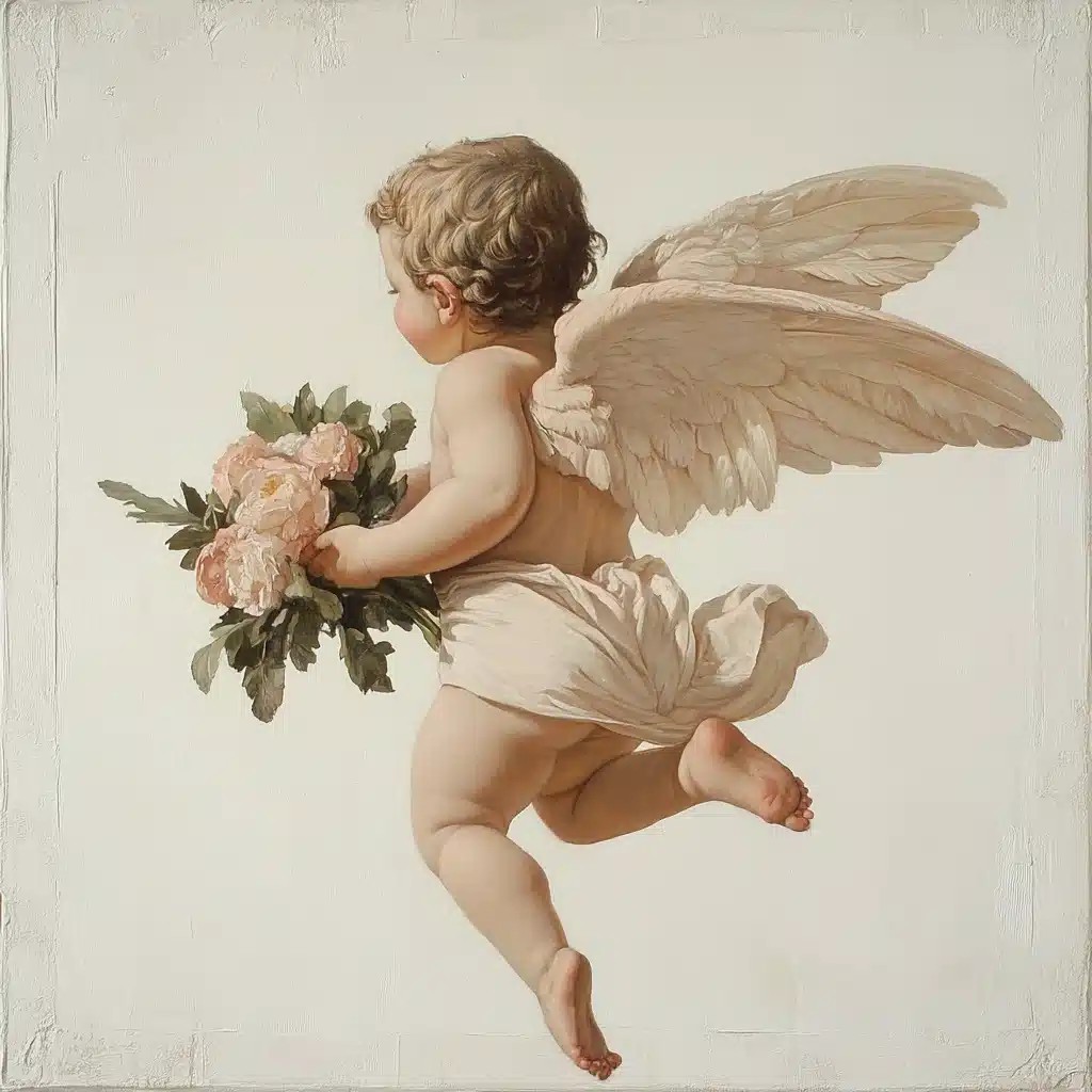 Renaissance Cherub with Flowers