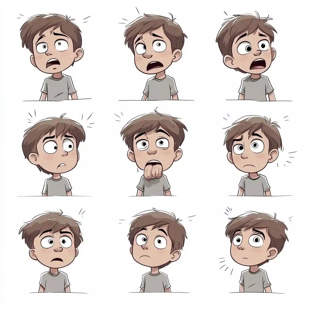 Cartoon Boy Dynamic Poses