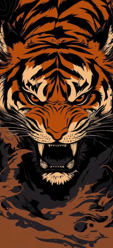 Vector Tiger in Jungle