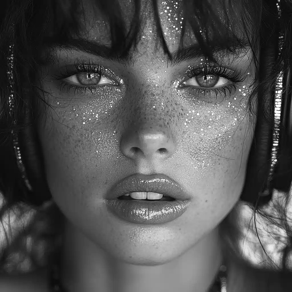 Stylish Supermodel in Headphones