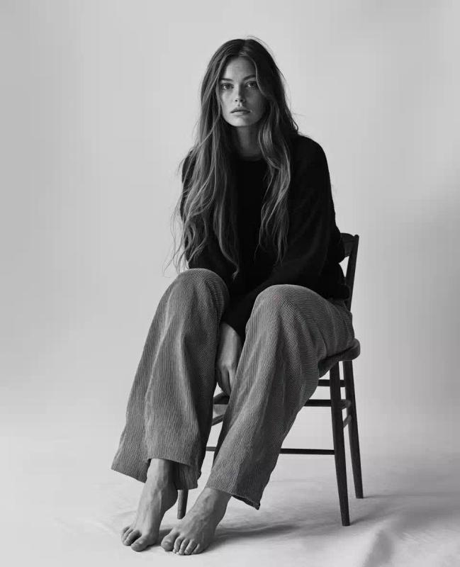 Studio Portrait of Tall Woman