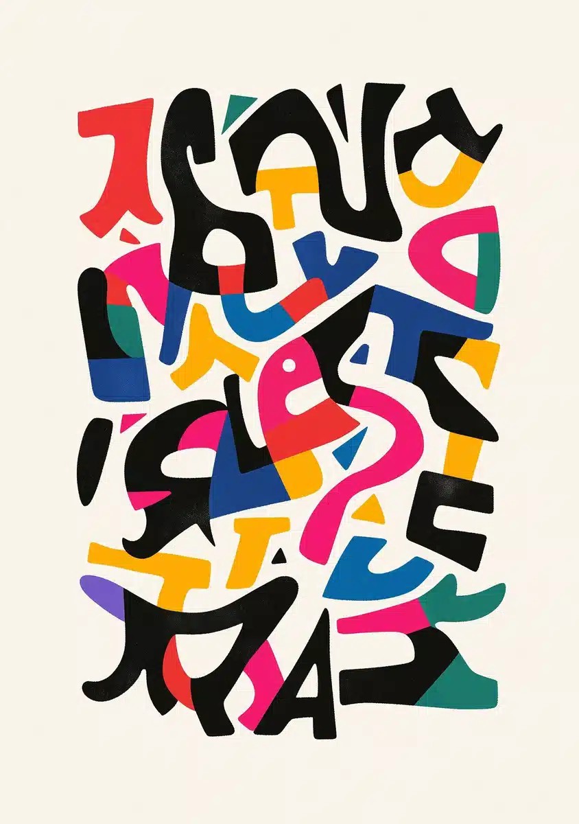 Matisse-Inspired Colorful Typography