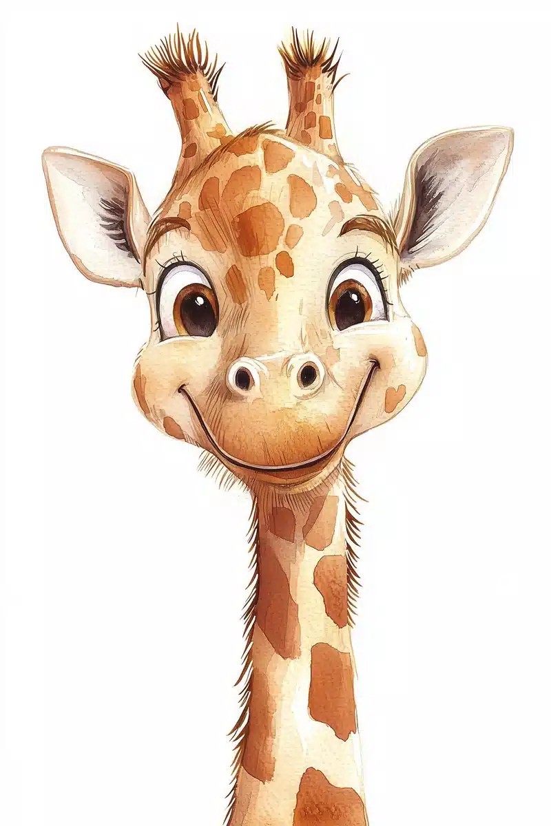 Watercolor Giraffe Illustration