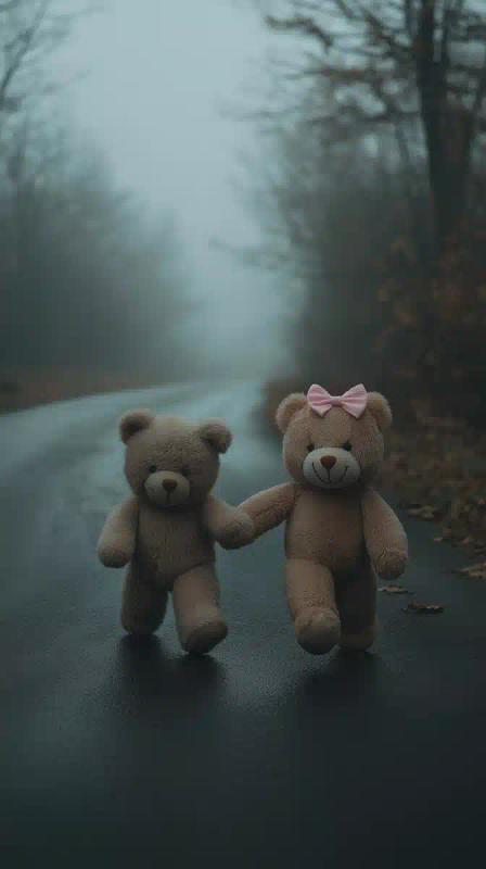 Teddy Bears Running Together