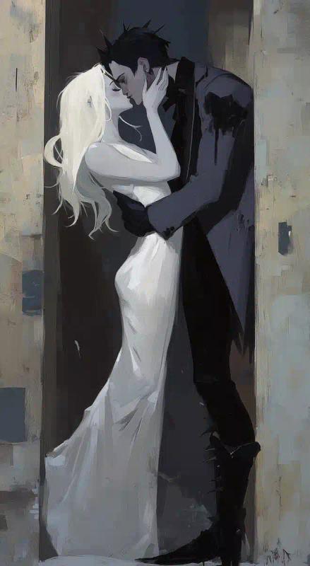 Gothic Couple in Disney Style