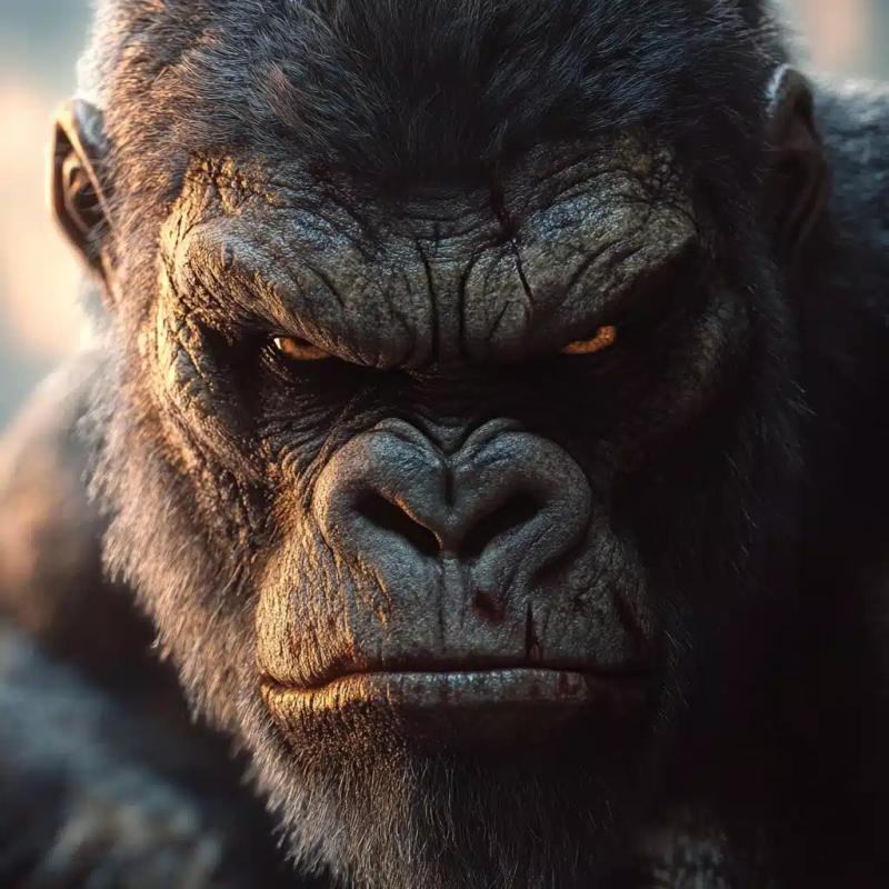 Realistic Gorilla with Scars